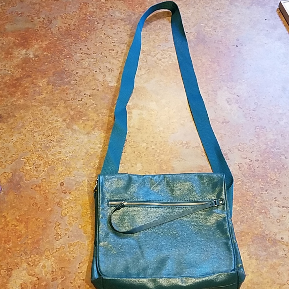 Teal messenger bag
